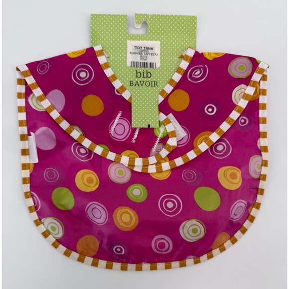 Kushies Newborn Bib Pink Polka Dot Lead BPA PVC Phthalate Free - Picture 3 of 5